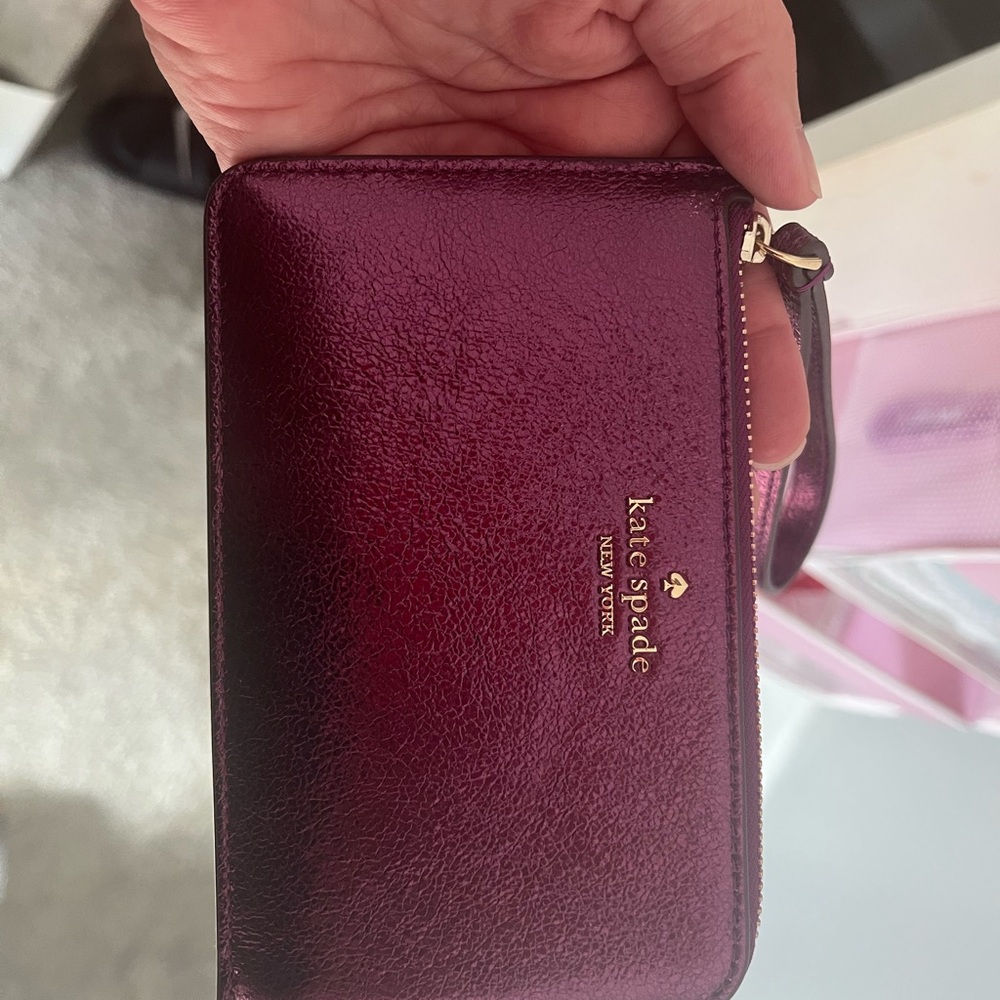 Kate Spade Burgundy Wristlet